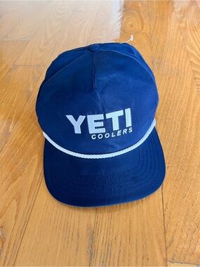 Yeti Coolers Men's Snapback Hat Cap in Blue Drab Adjustable for Outdoor Use